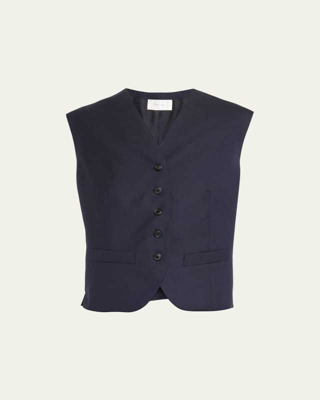 Vega Tailored Button-Front Vest